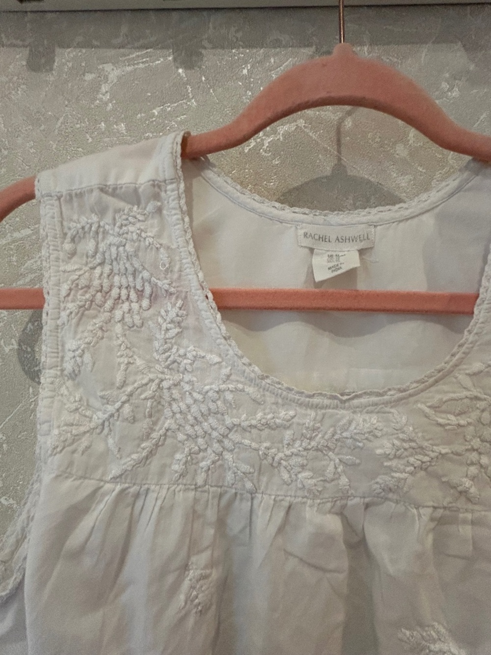 Rachel Ashwell White Cotton Sleeveless Nightdress Cottagecore Dress M